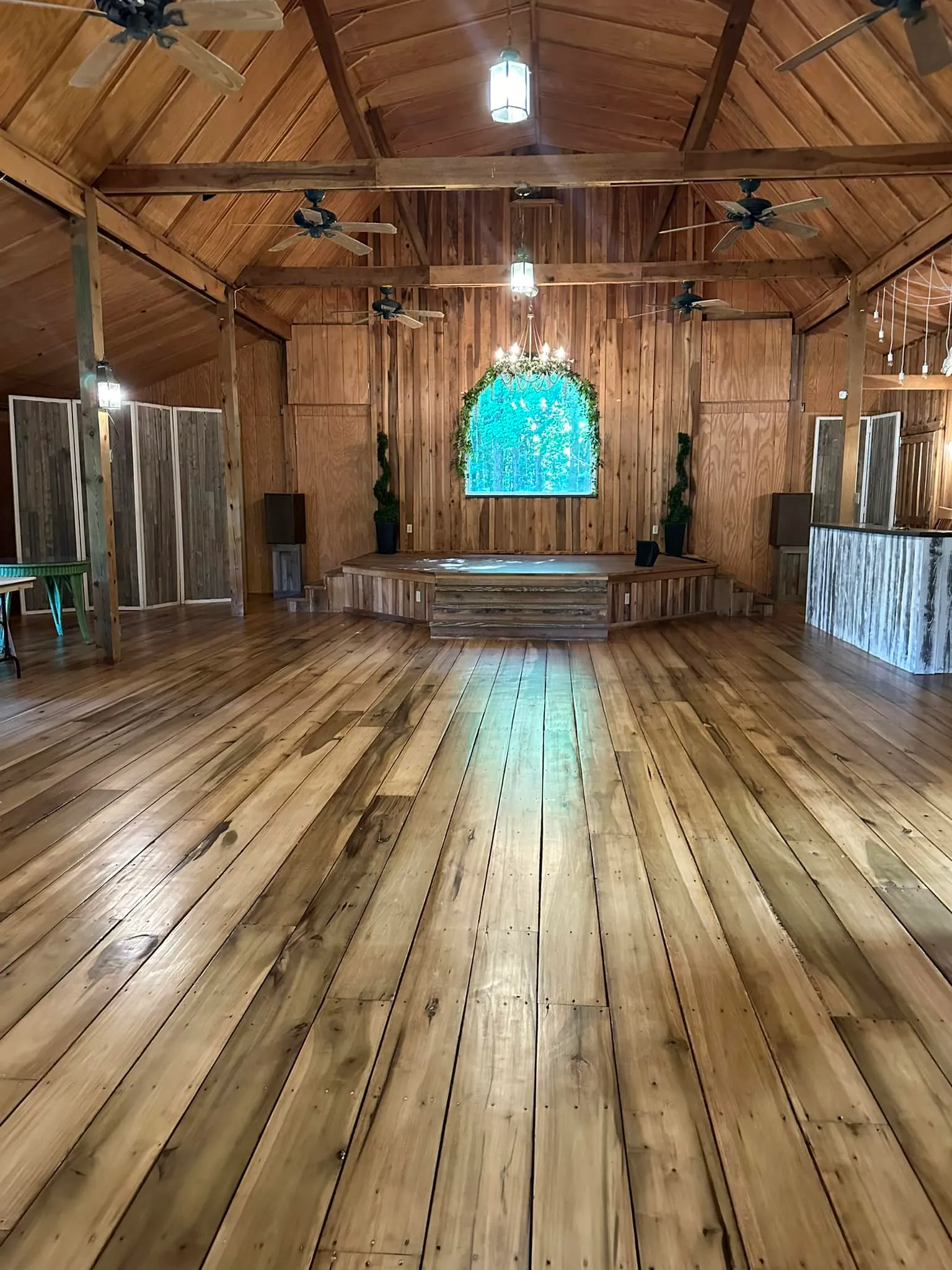 Open floor, before the chairs go in