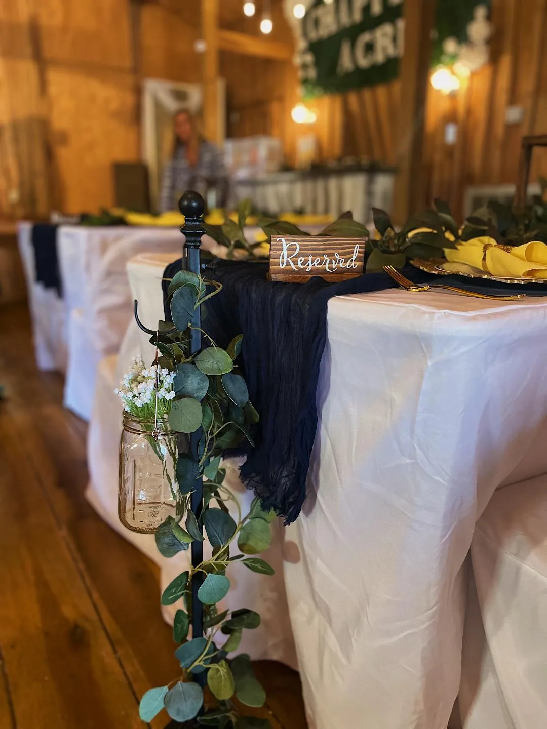 Head table, set